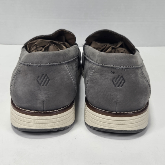 Johnston & Murphy Hodges Perforated Men's Gray Nubuck Leather Loafers Size 13 - Picture 4 of 15